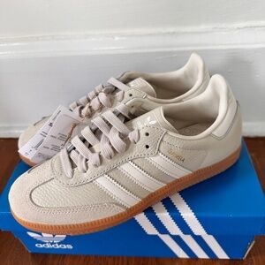 Adidas Samba OG Beige/White Sneakers Size 6